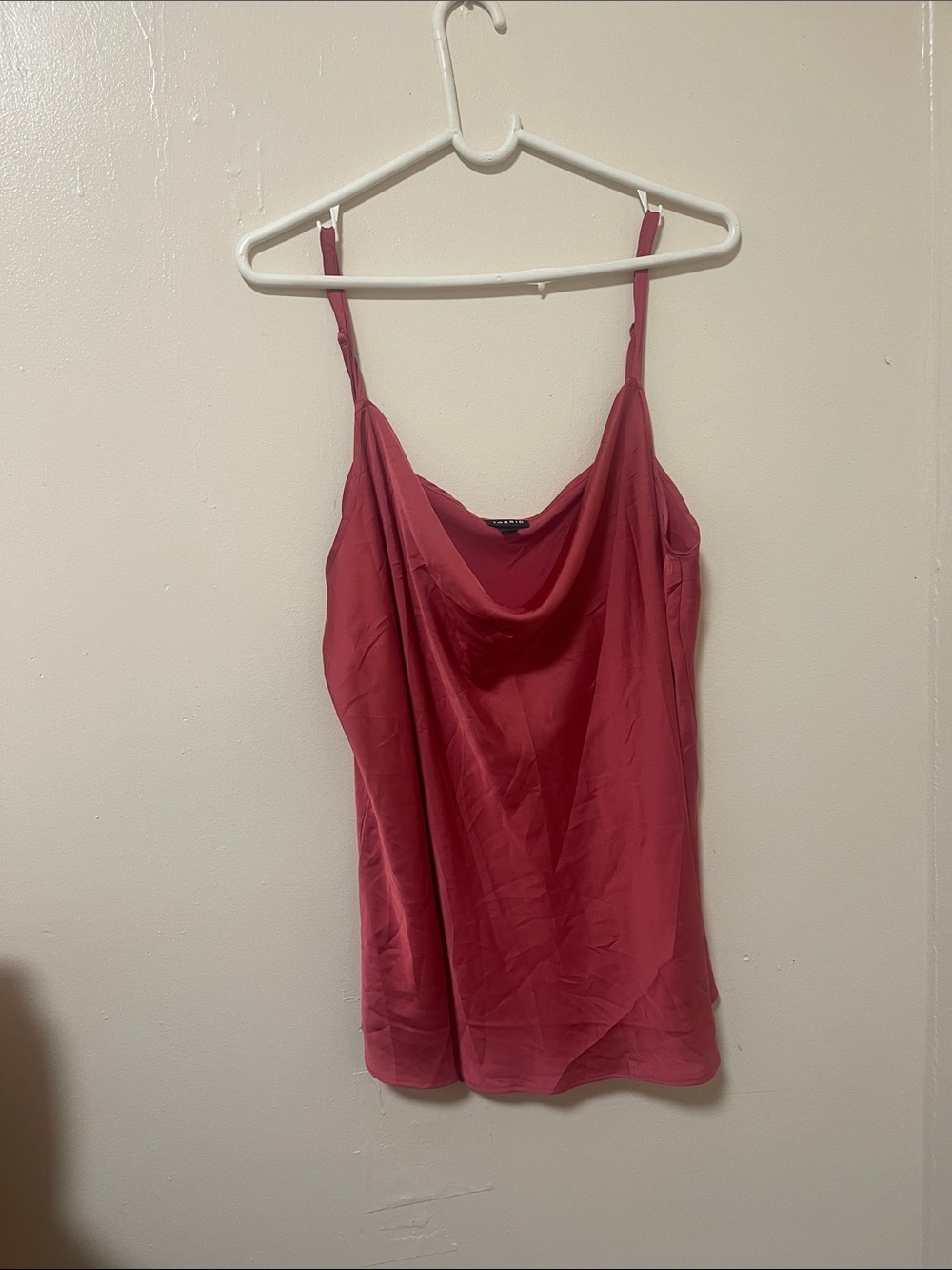 torrid Red Satin Cowl Neck Camisole